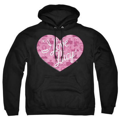 I Love Lucy Many Moods Logo Mens Hoodie Black Officially Licensed