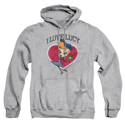 I Love Lucy Baseball Diva Mens Hoodie Athletic Heather Officially Licensed