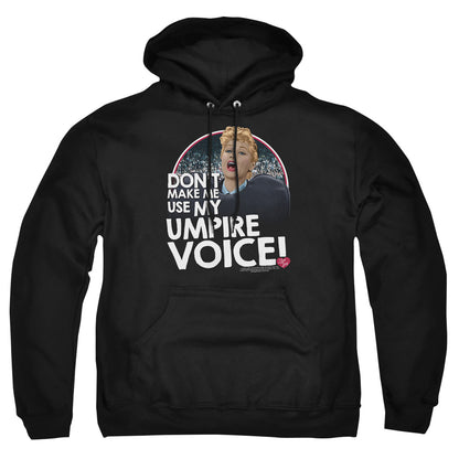 I Love Lucy Umpire Mens Hoodie Black Officially Licensed
