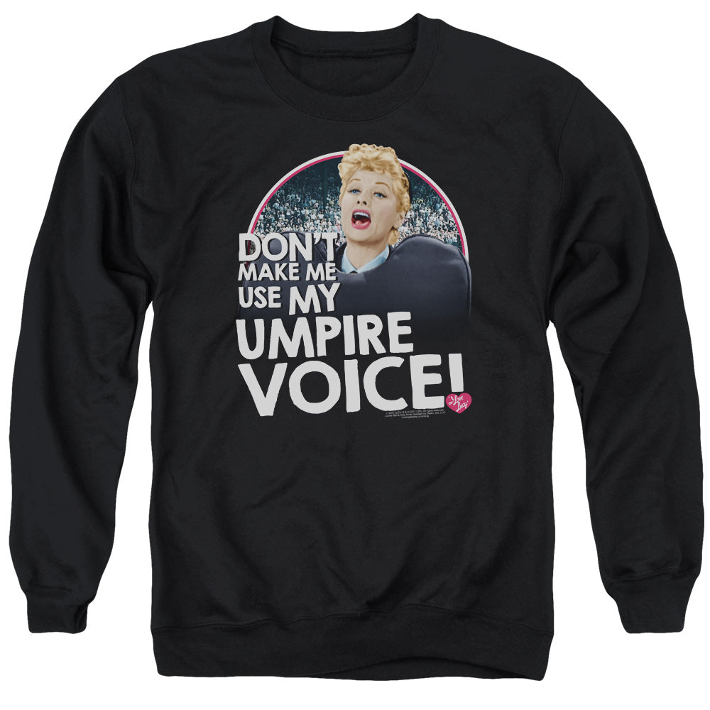 I Love Lucy Umpire Mens Crewneck Sweatshirt Black Officially Licensed
