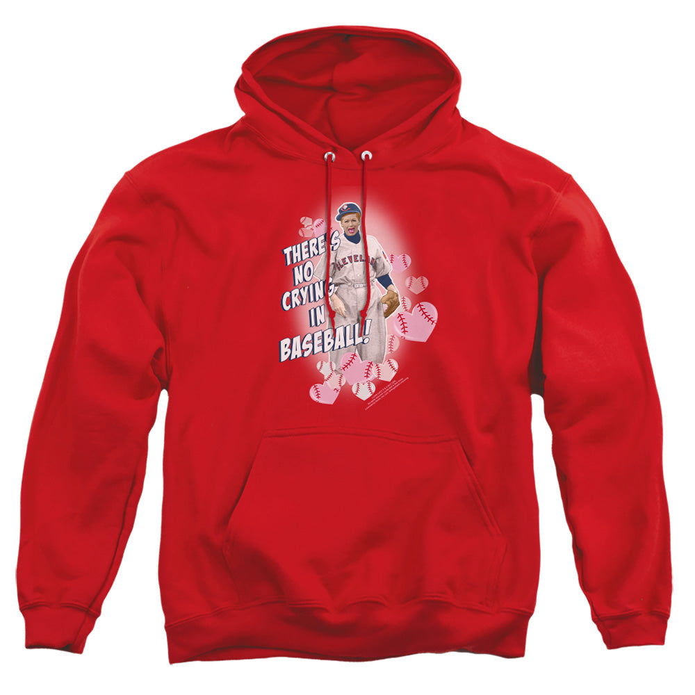 I Love Lucy No Crying In Baseball Mens Hoodie Red Officially Licensed