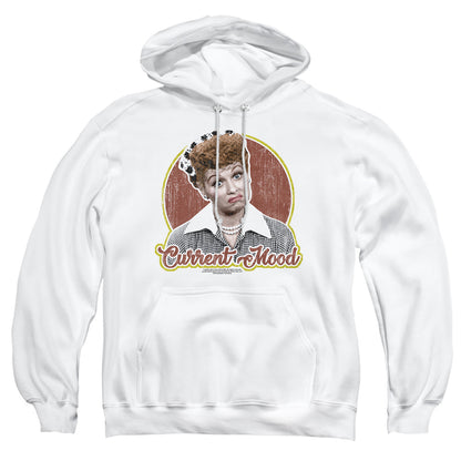I Love Lucy Current Mood Mens Hoodie White Officially Licensed