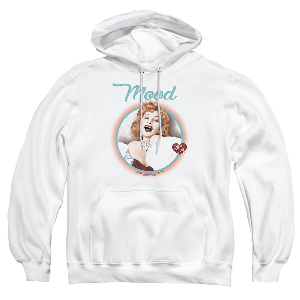 I Love Lucy Mood Mens Hoodie White Officially Licensed