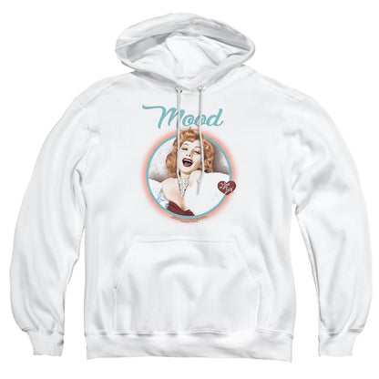 I Love Lucy Mood Mens Hoodie White Officially Licensed