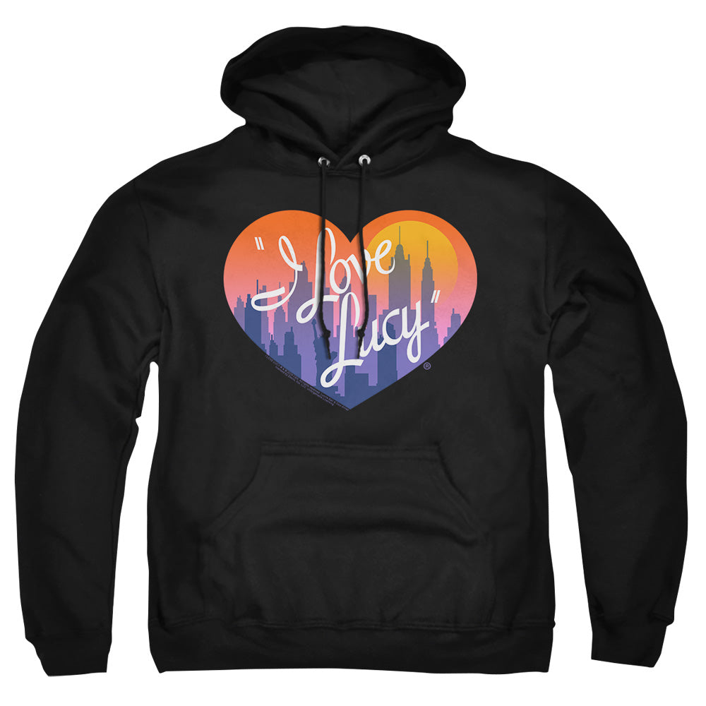 I Love Lucy Heart Of The City Mens Hoodie Black Officially Licensed