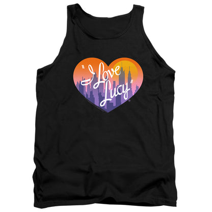 I Love Lucy Heart Of The City Mens Tank Top Shirt Black