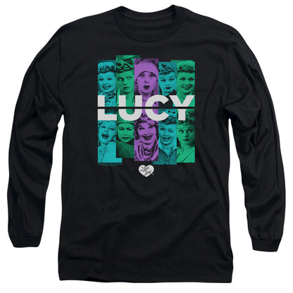 I Love Lucy Shades Of Lucy Mens Long Sleeve Shirt Black Officially Licensed Officially Licensed