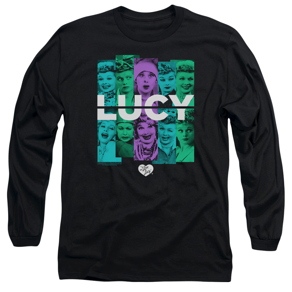 I Love Lucy Shades Of Lucy Mens Long Sleeve Shirt Black Officially Licensed Officially Licensed