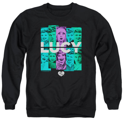 I Love Lucy Shades Of Lucy Mens Crewneck Sweatshirt Black Officially Licensed