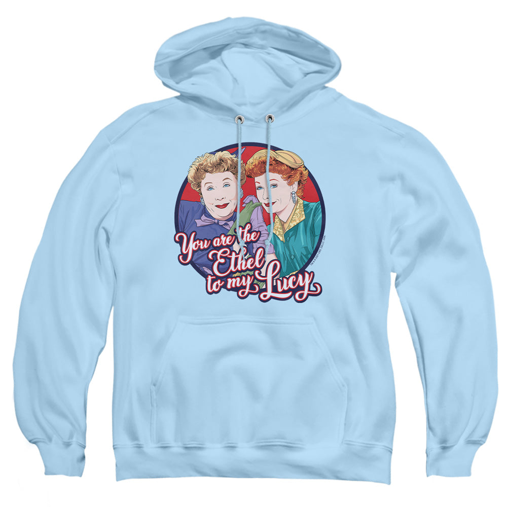 I Love Lucy Ethel To My Lucy Mens Hoodie Light Blue Officially Licensed
