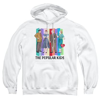 I Love Lucy The Popular Kids Mens Hoodie White Officially Licensed