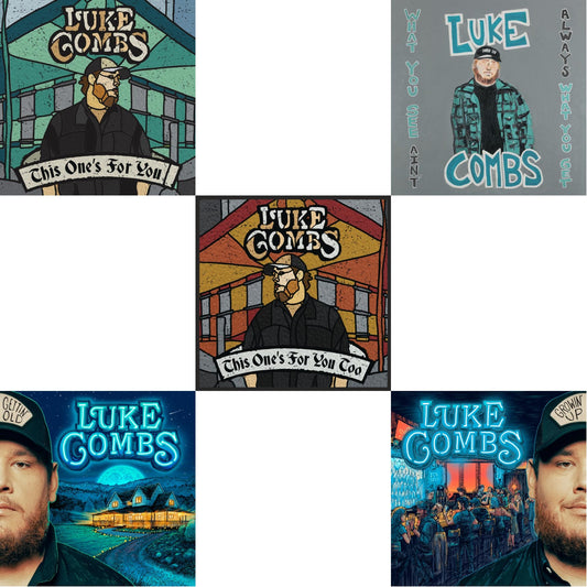 Luke Combs - This One's For You Too (Deluxe/2 LP/150G) & What You See Ain't Always What You Get (Deluxe Edition) (3LP/140G) & Growin' Up (150G) & Gettin' Old (2LP) & This One's For You (150G)