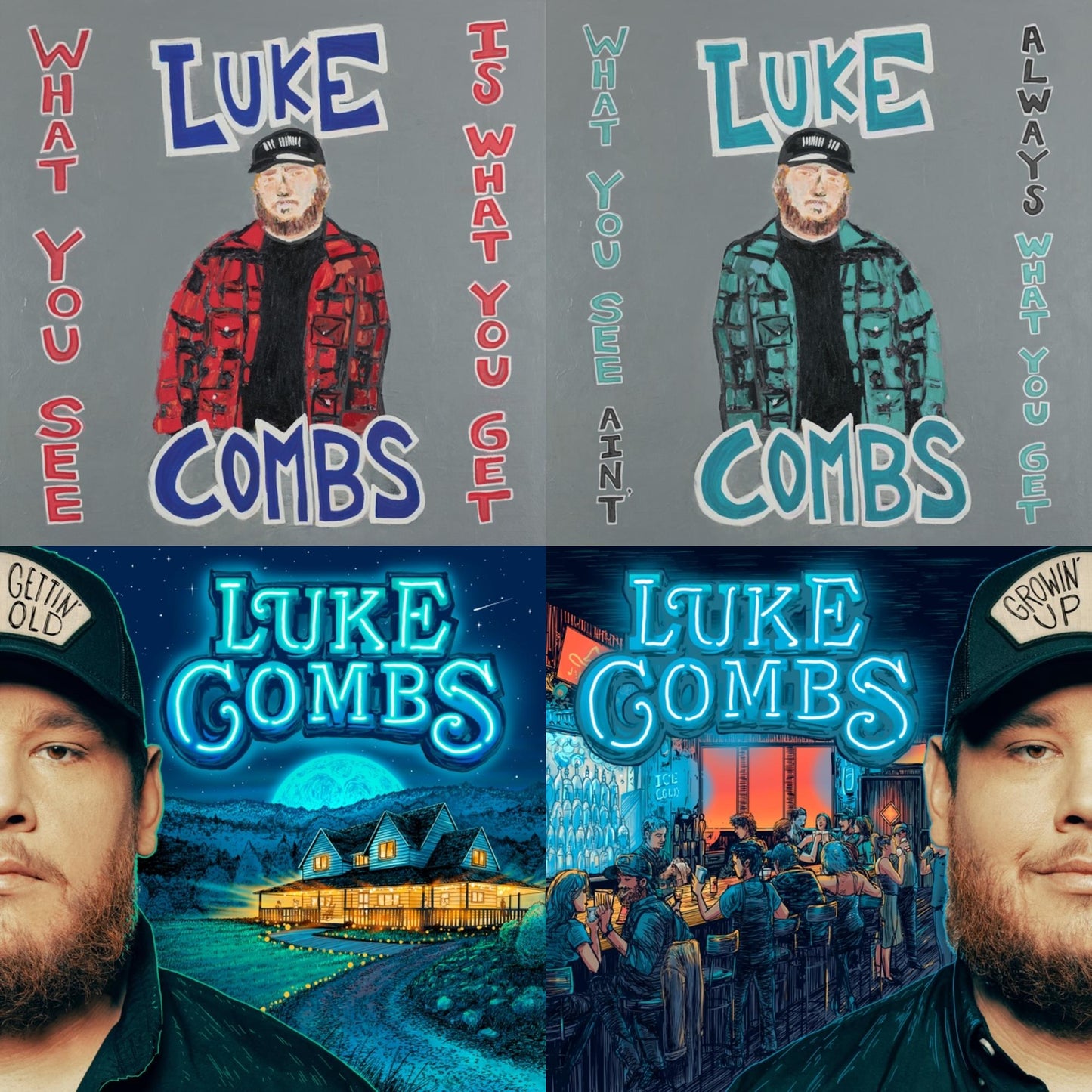 Luke Combs - What You See Is What You Get (2LP/140G) & What You See Ain't Always What You Get (Deluxe Edition) (3LP/140G) & Growin' Up (150G) & Gettin' Old (2LP)