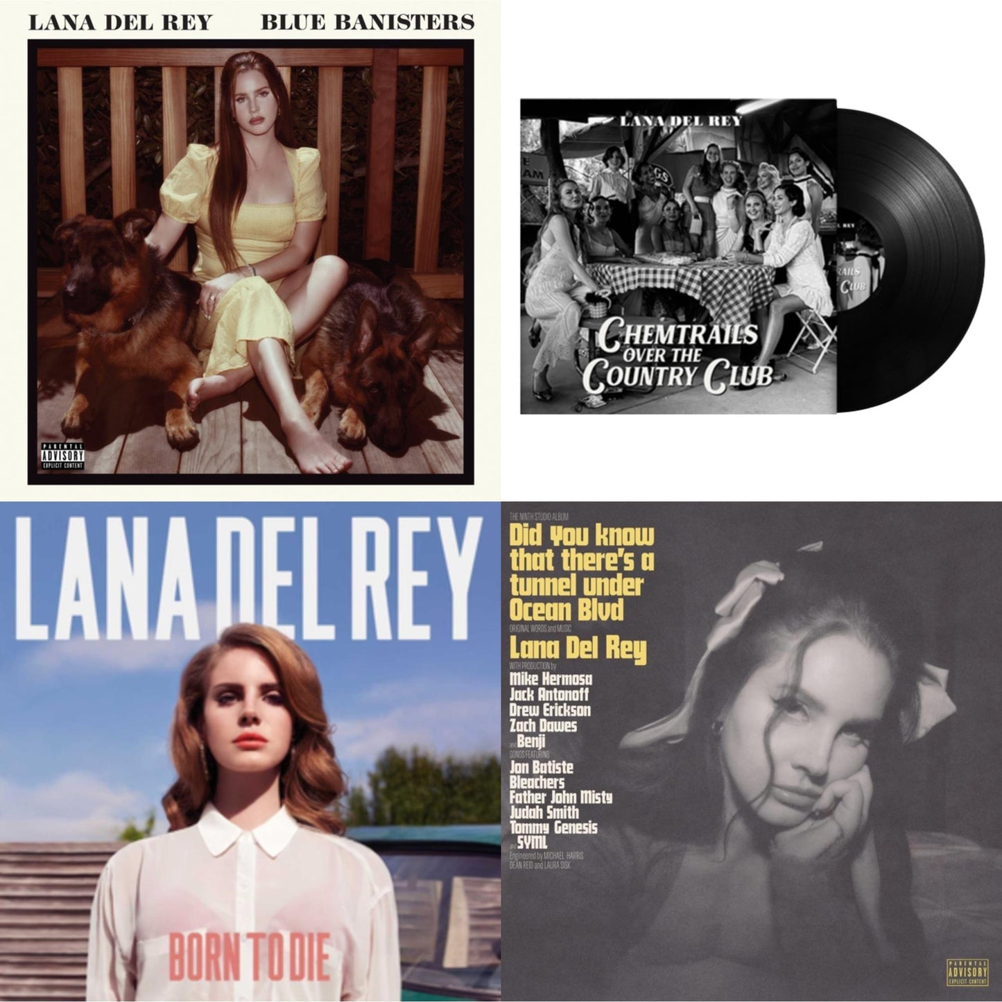 Lana Del Rey - Chemtrails Over The Country Club & Blue Banisters (2LP) & Did You Know That There’S A Tunnel Under Ocean Blvd (X) (2LP/180G) & Born To Die