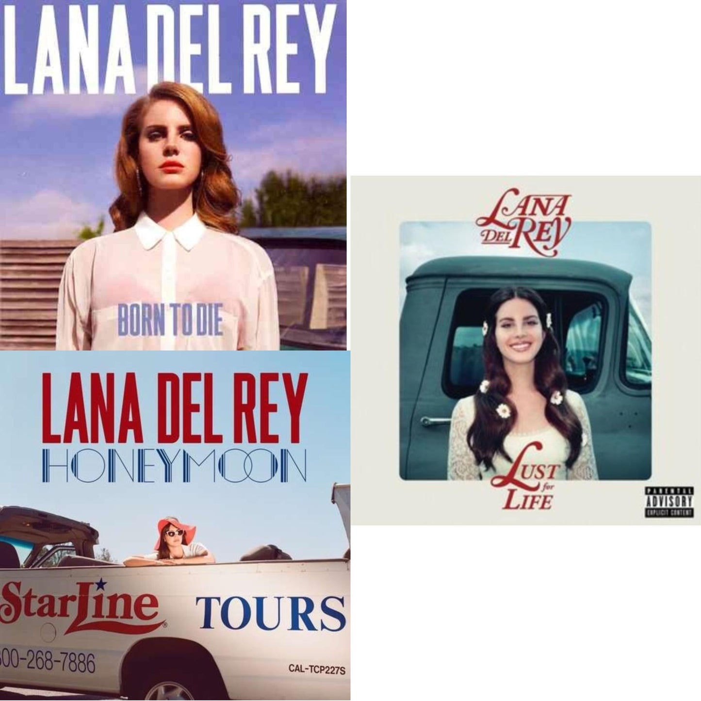 Lana Del Rey - Born To Die & Honeymoon & Lust For Life - CD Bundle