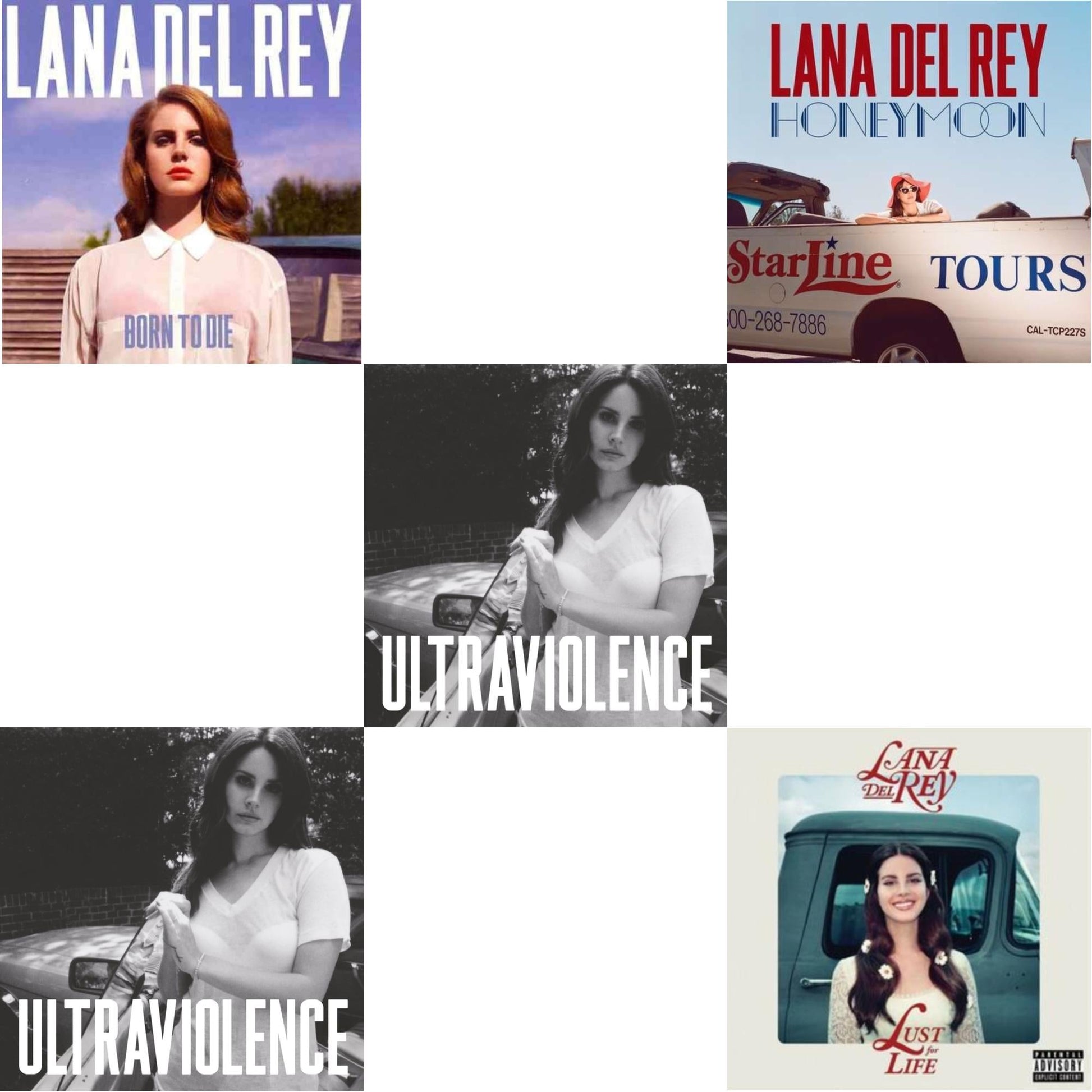 Lana Del Rey - Born To Die & Ultraviolence & Ultraviolence & Honeymoon & Lust For Life - CD Bundle