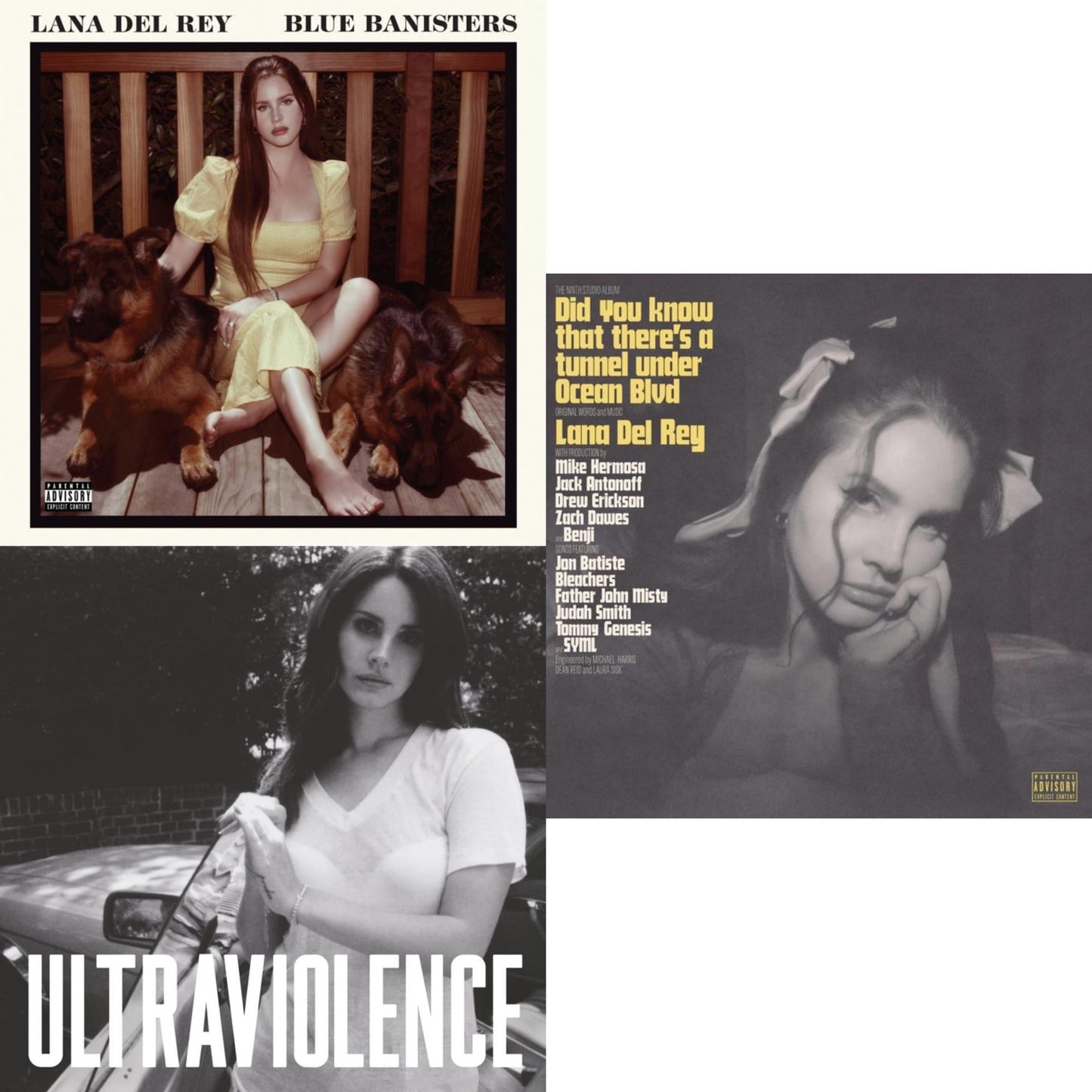 Lana Del Rey - Blue Banisters (2LP) & Did You Know That There’S A Tunnel Under Ocean Blvd (X) (2LP/180G) & Ultraviolence