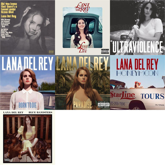 Lana Del Rey - Blue Banisters (2LP) & Did You Know That There’S A Tunnel Under Ocean Blvd (X) (2LP/180G) & Born To Die & Paradise & Ultraviolence & Honeymoon & Lust For Life