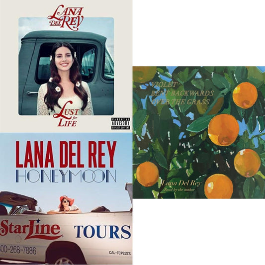 Lana Del Rey - Violet Bent Backwards Over The Grass (180G) & Honeymoon & Lust For Life - LP Vinyl Bundle