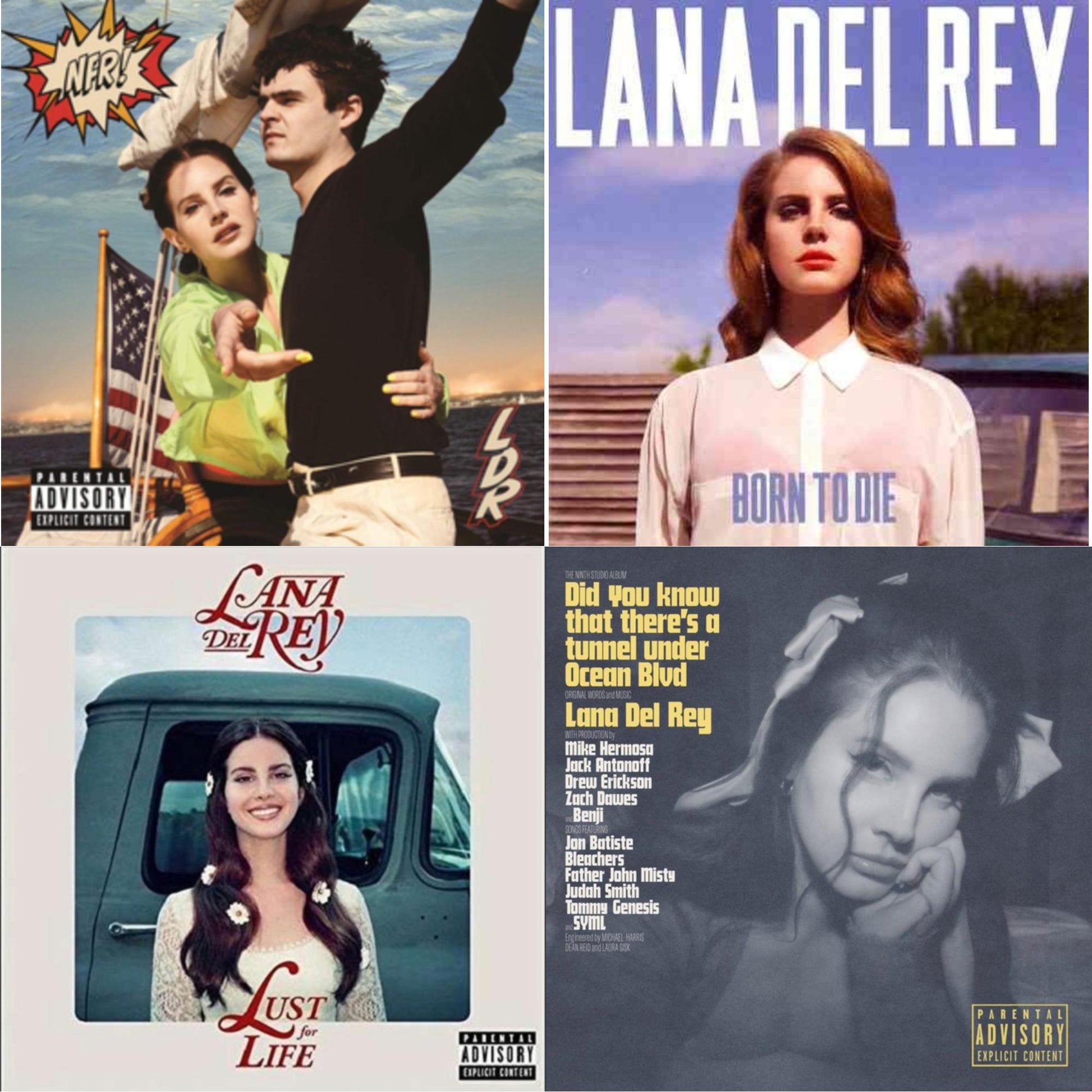 Lana Del Rey - Did You Know That There’S A Tunnel Under Ocean Blvd (X) & Nfr! & Born To Die & Lust For Life - CD Bundle