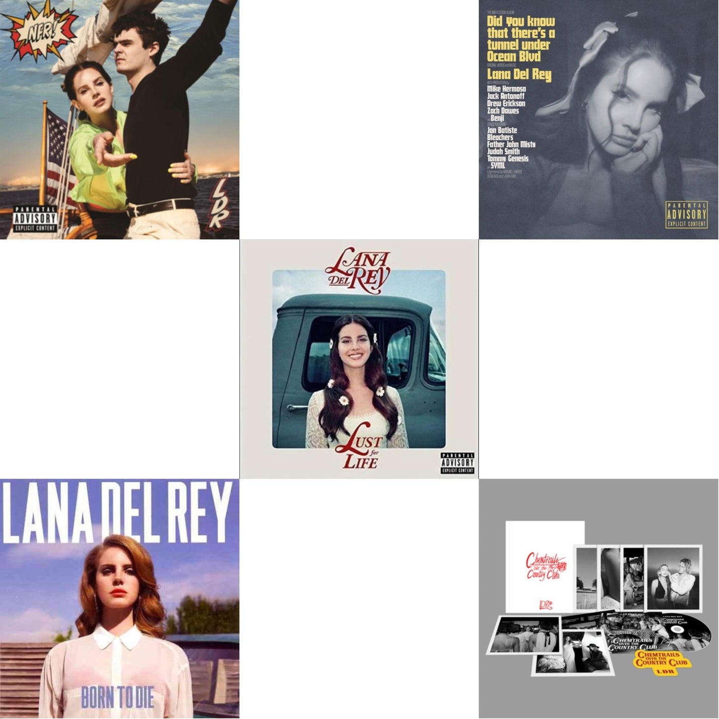 Lana Del Rey - Nfr! & Born To Die & Lust For Life & Did You Know That There’S A Tunnel Under Ocean Blvd (X) & Chemtrails Over The Country Club (CD Box Set)