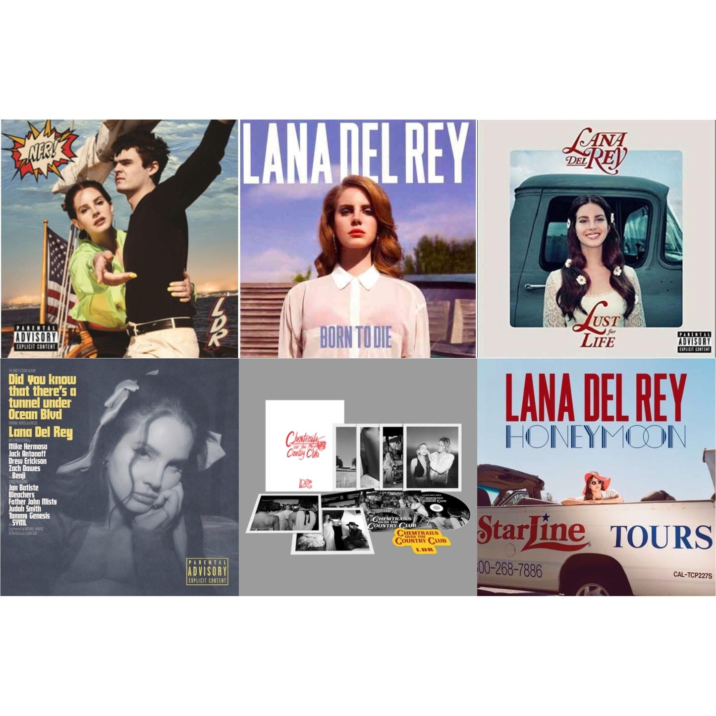 Lana Del Rey - Nfr! & Born To Die & Lust For Life & Did You Know That There’S A Tunnel Under Ocean Blvd (X) & Chemtrails Over The Country Club (CD Box Set) & Honeymoon
