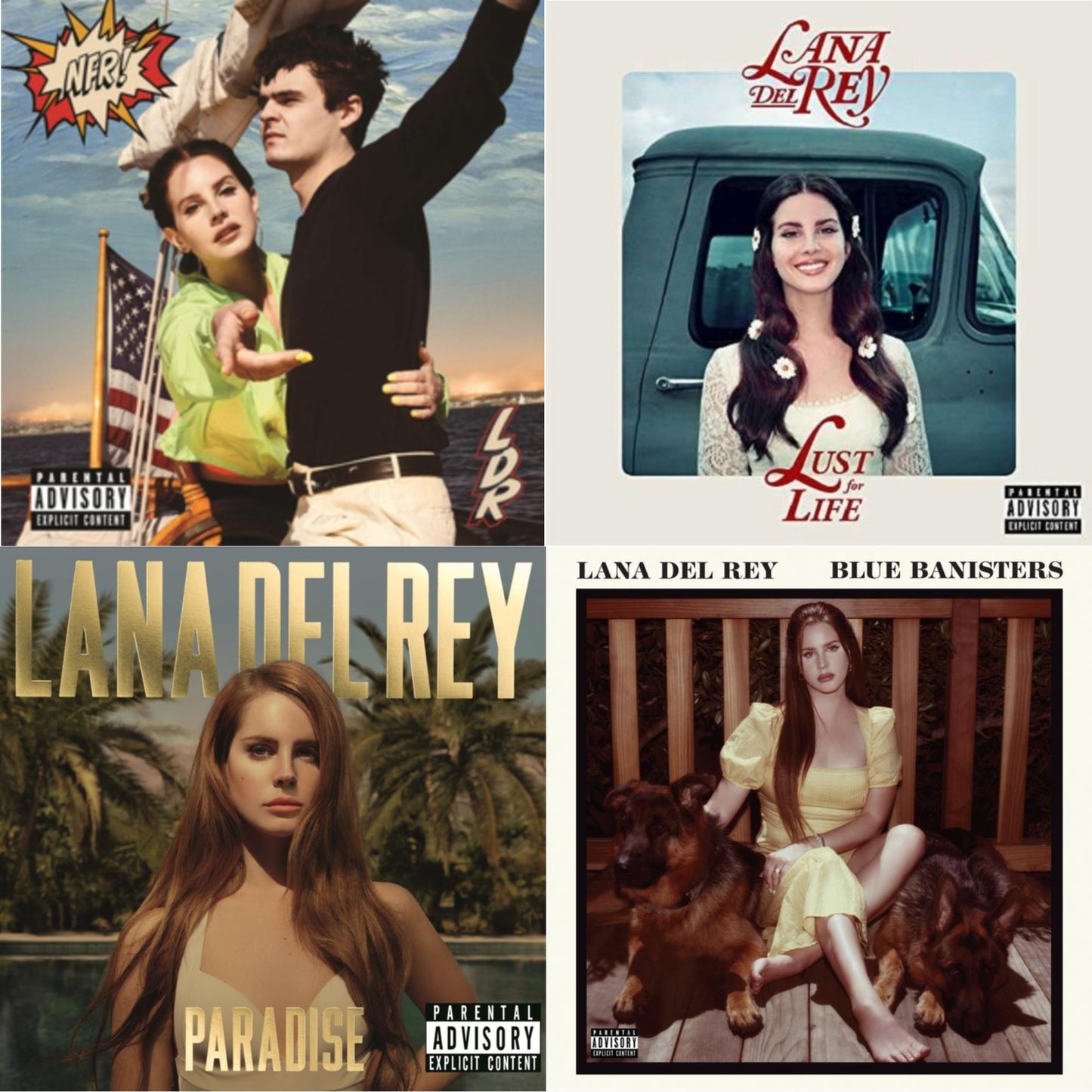 Lana Del Rey - Blue Banisters (2LP) & Nfr! (2LP) & Paradise & Lust For Life