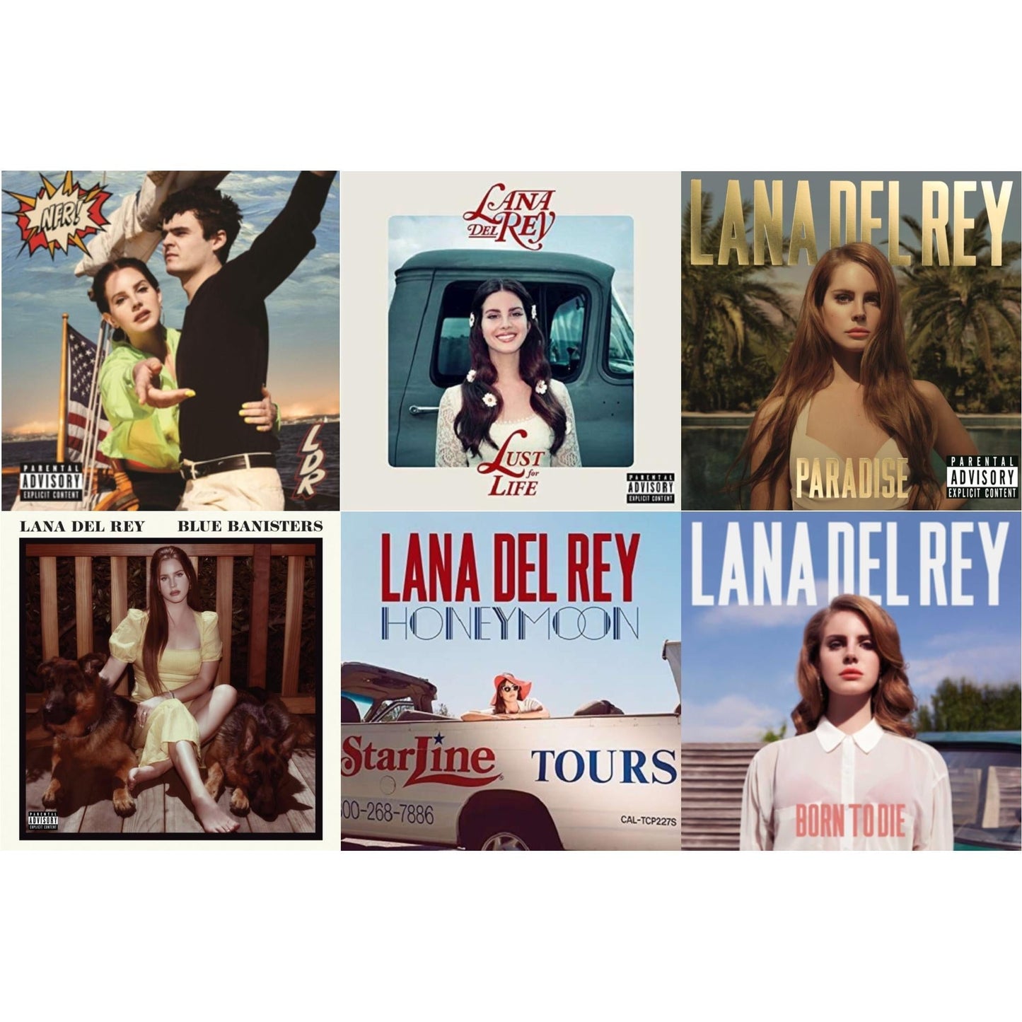Lana Del Rey - Blue Banisters (2LP) & Nfr! (2LP) & Born To Die & Paradise & Honeymoon & Lust For Life
