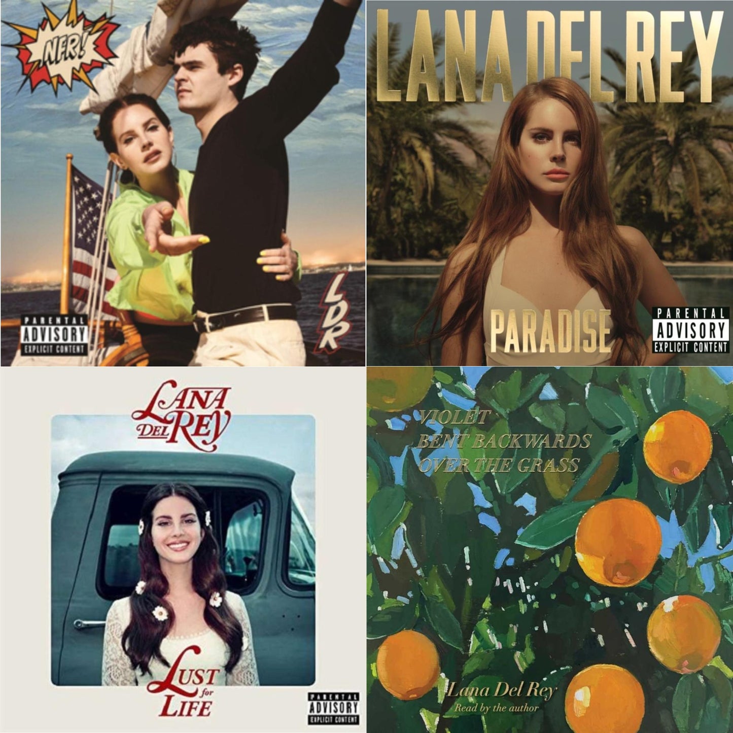 Lana Del Rey - Violet Bent Backwards Over The Grass (180G) & Nfr! (2LP) & Paradise & Lust For Life
