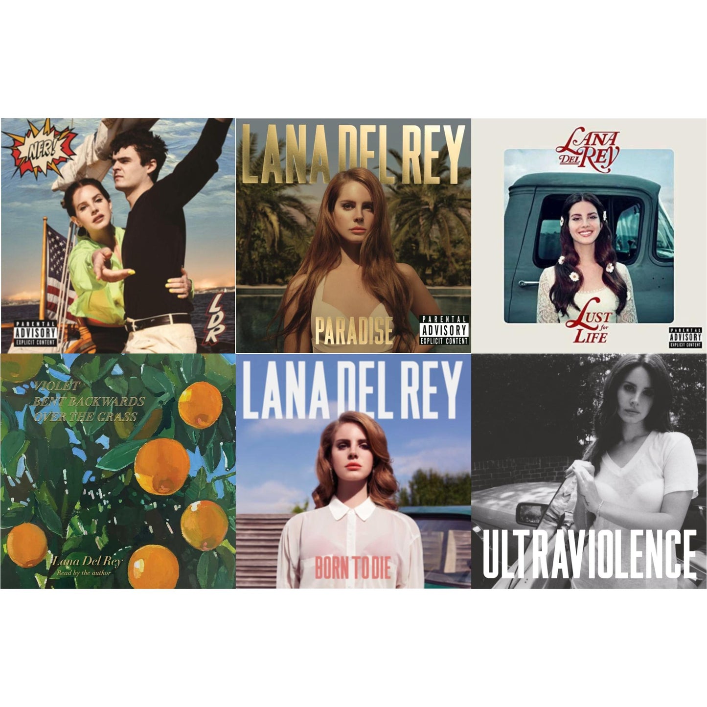 Lana Del Rey - Violet Bent Backwards Over The Grass (180G) & Nfr! (2LP) & Born To Die & Paradise & Ultraviolence & Lust For Life