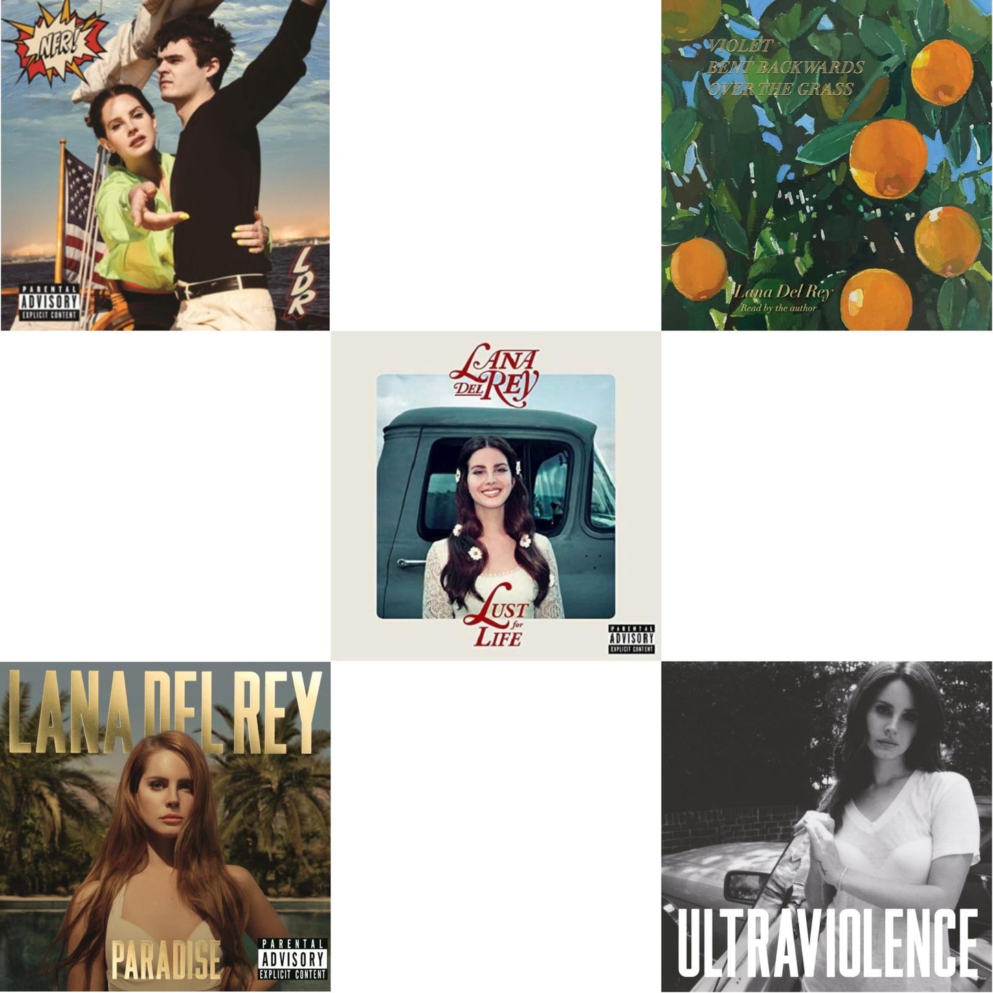 Lana Del Rey - Violet Bent Backwards Over The Grass (180G) & Nfr! (2LP) & Paradise & Ultraviolence & Lust For Life