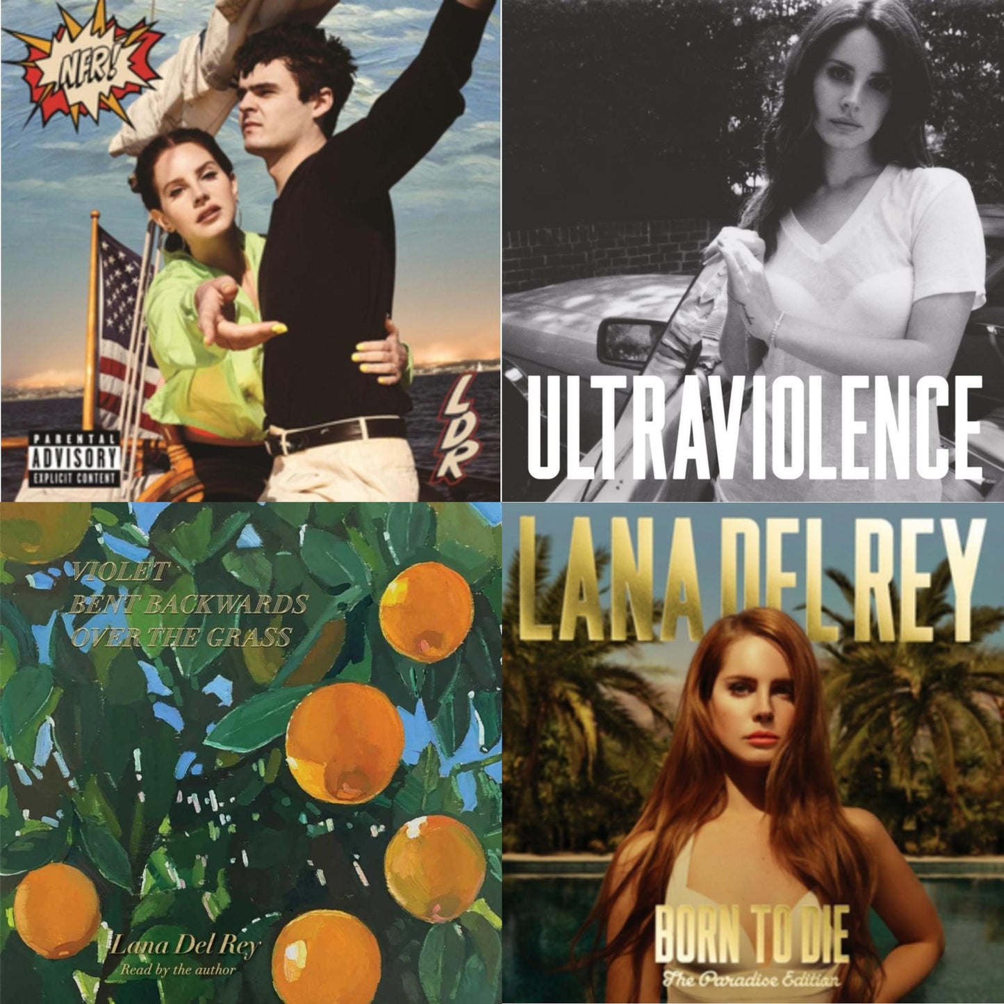 Lana Del Rey - Violet Bent Backwards Over The Grass & Nfr! & Born To Die (Paradise Edition) & Ultraviolence - CD Bundle