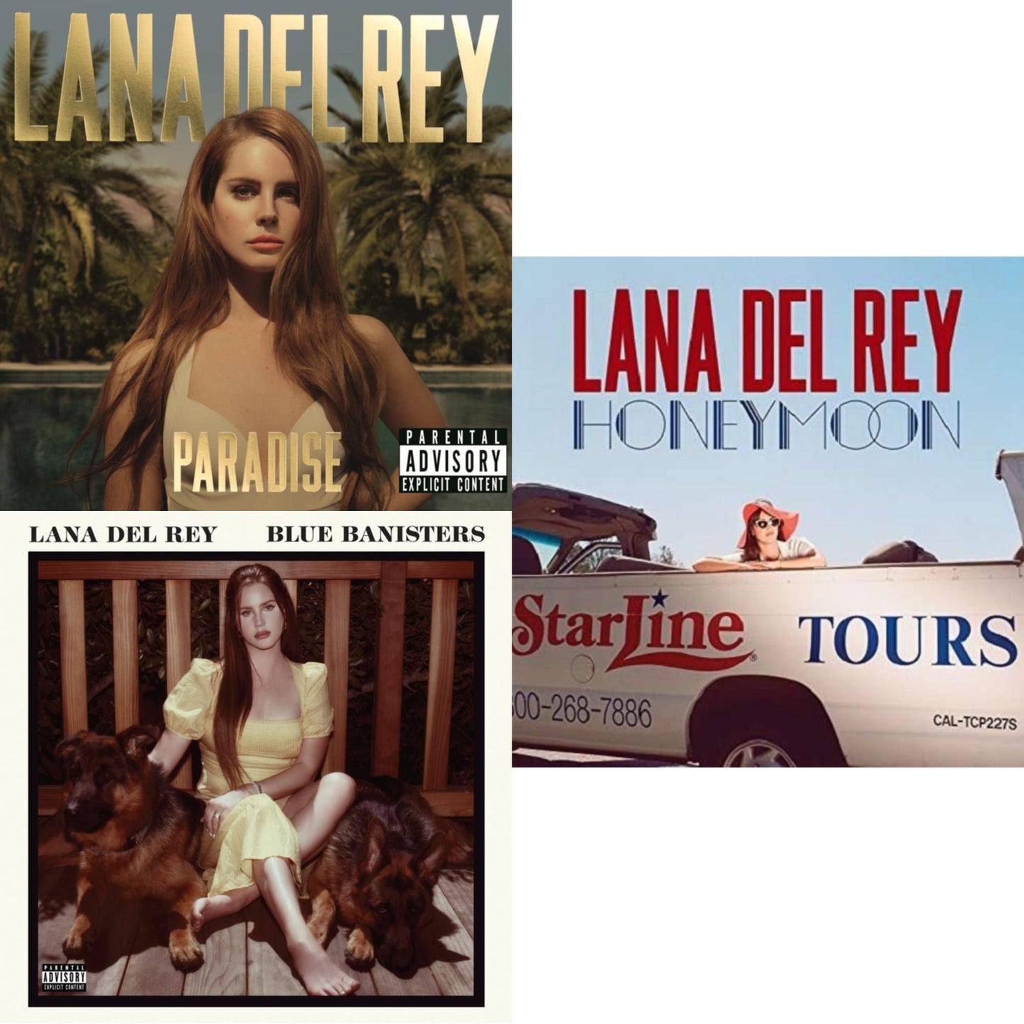 Lana Del Rey - Blue Banisters (2LP) & Paradise & Honeymoon