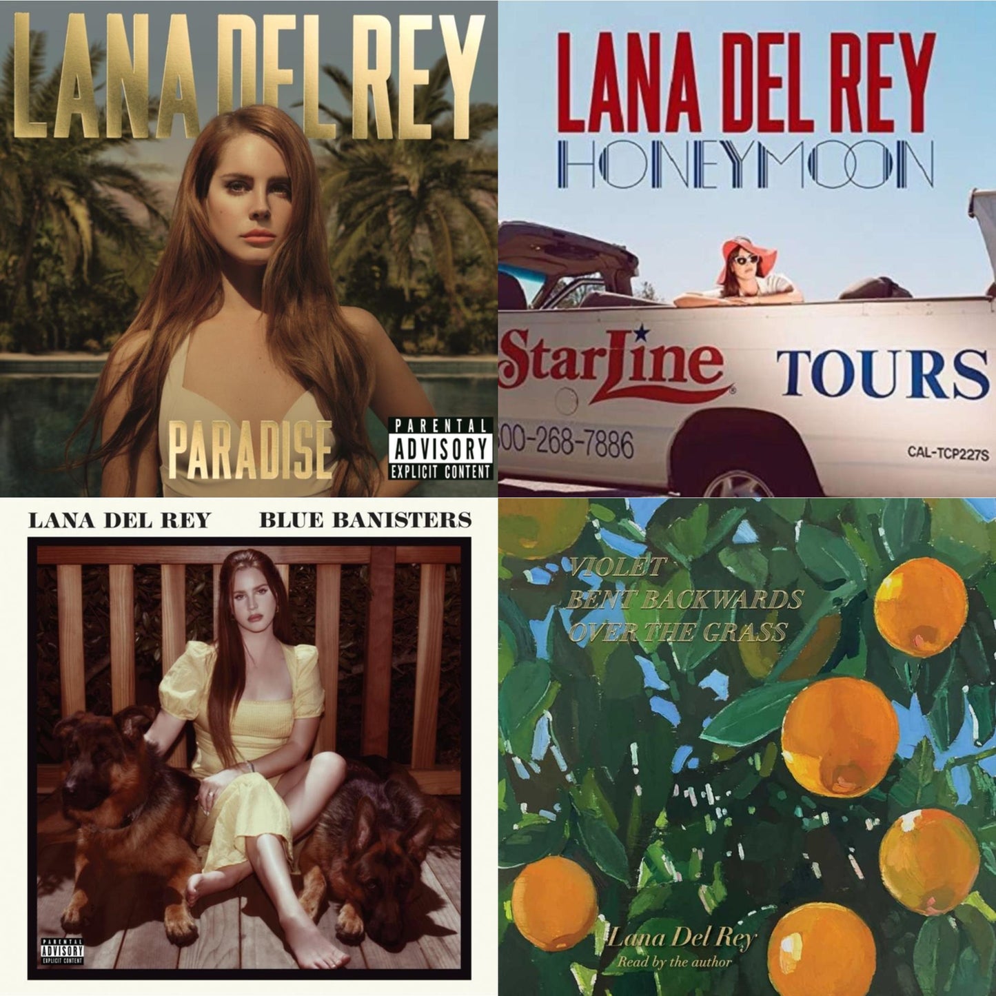Lana Del Rey - Blue Banisters (2LP) & Violet Bent Backwards Over The Grass (180G) & Paradise & Honeymoon