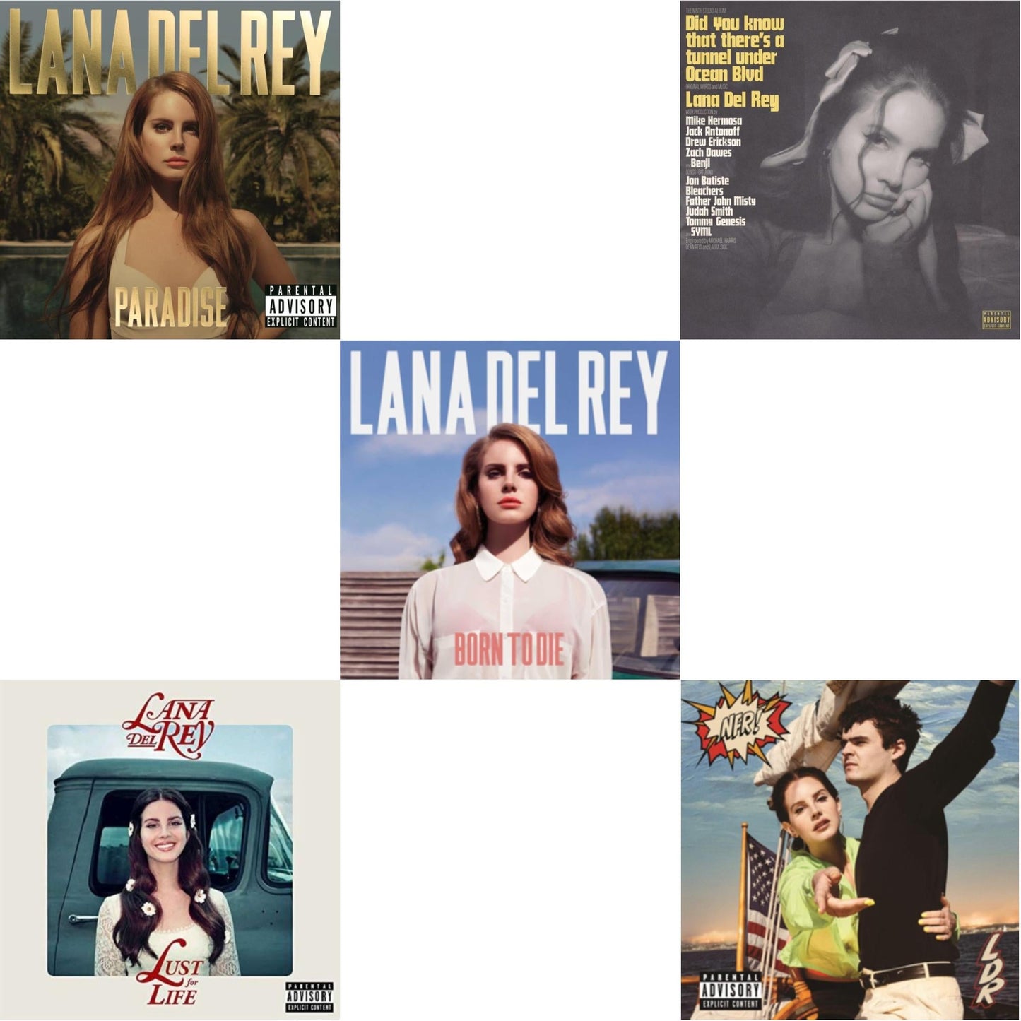 Lana Del Rey - Did You Know That There’S A Tunnel Under Ocean Blvd (X) (2LP/180G) & Nfr! (2LP) & Born To Die & Paradise & Lust For Life