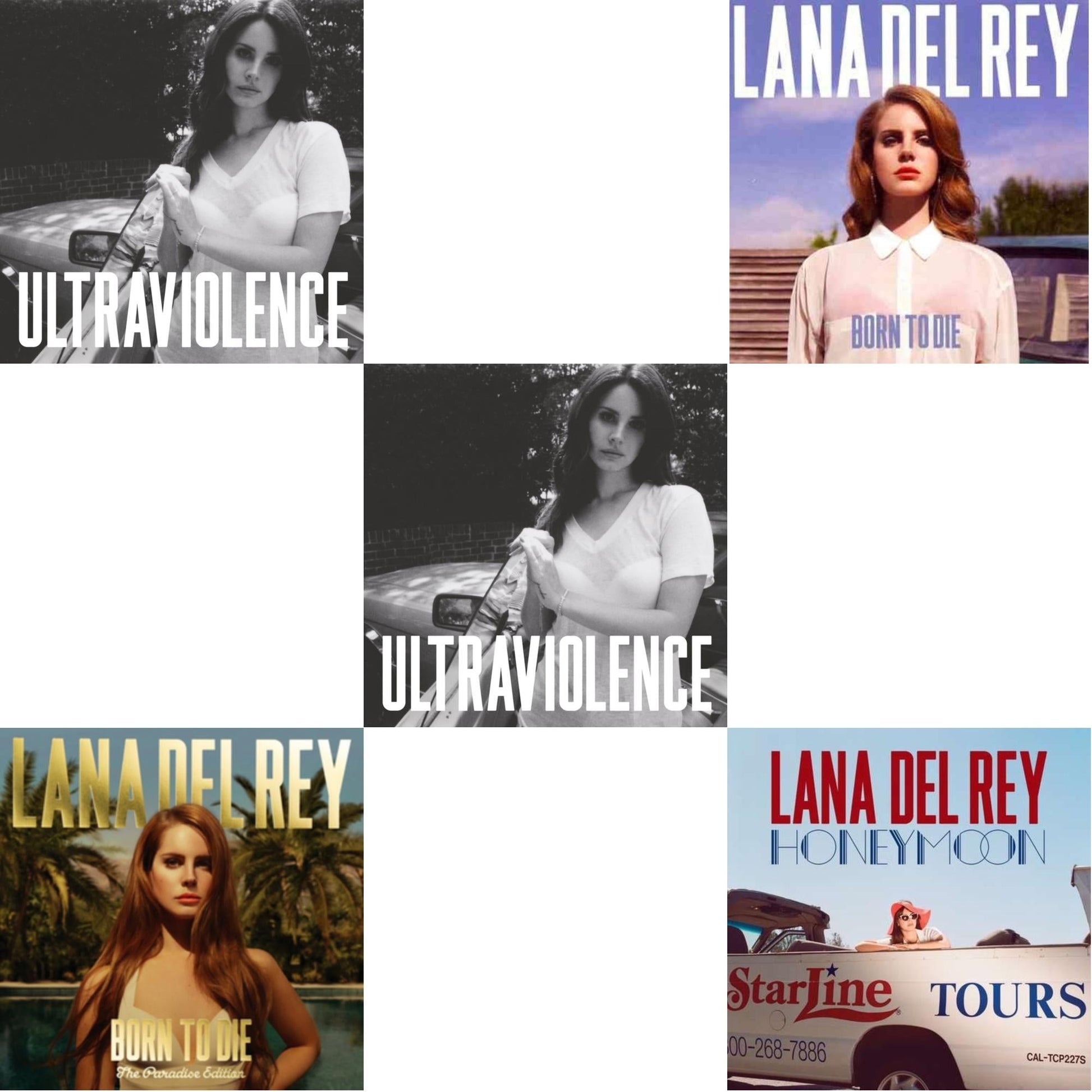 Lana Del Rey - Born To Die & Born To Die (Paradise Edition) & Ultraviolence & Ultraviolence & Honeymoon - CD Bundle