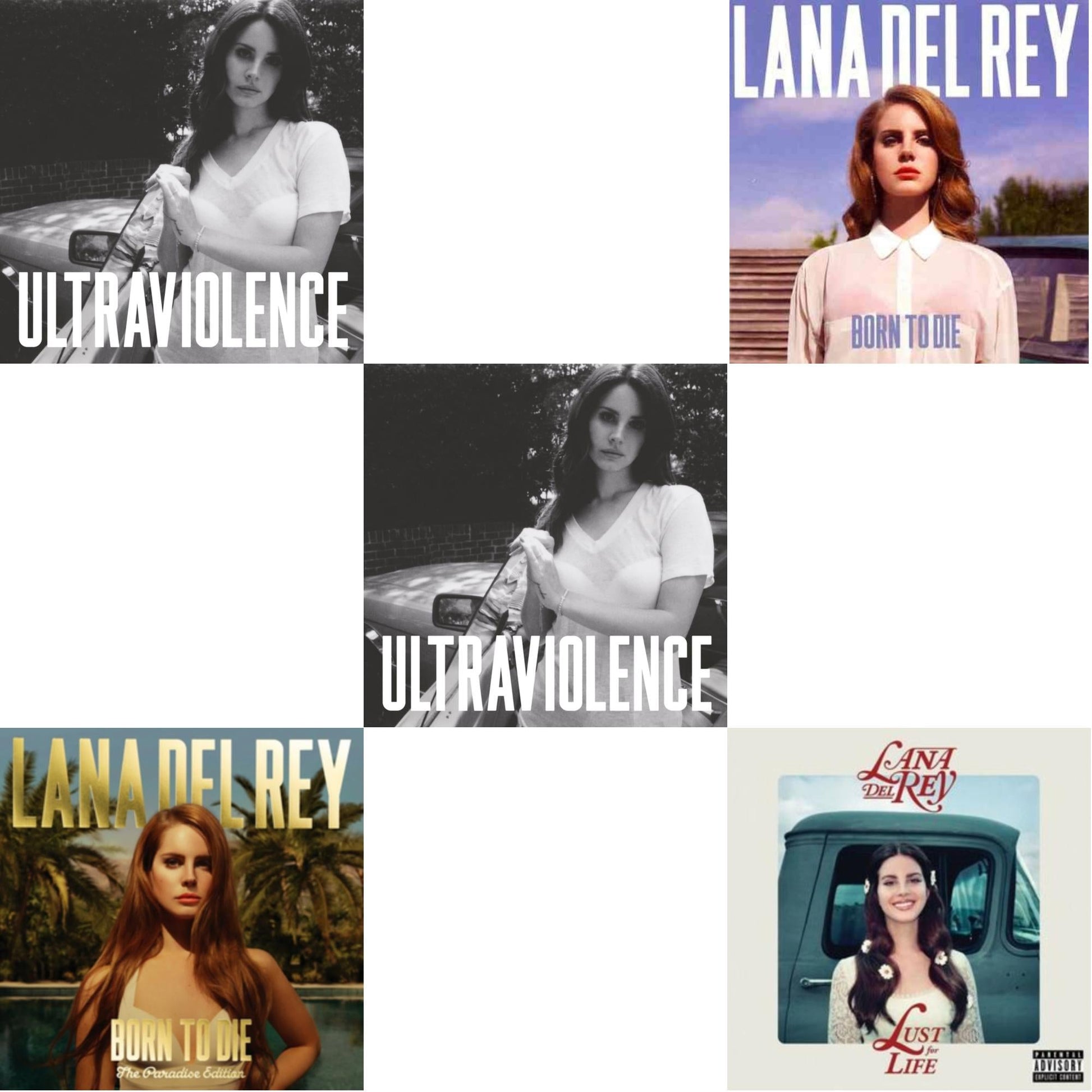 Lana Del Rey - Born To Die & Born To Die (Paradise Edition) & Ultraviolence & Ultraviolence & Lust For Life - CD Bundle