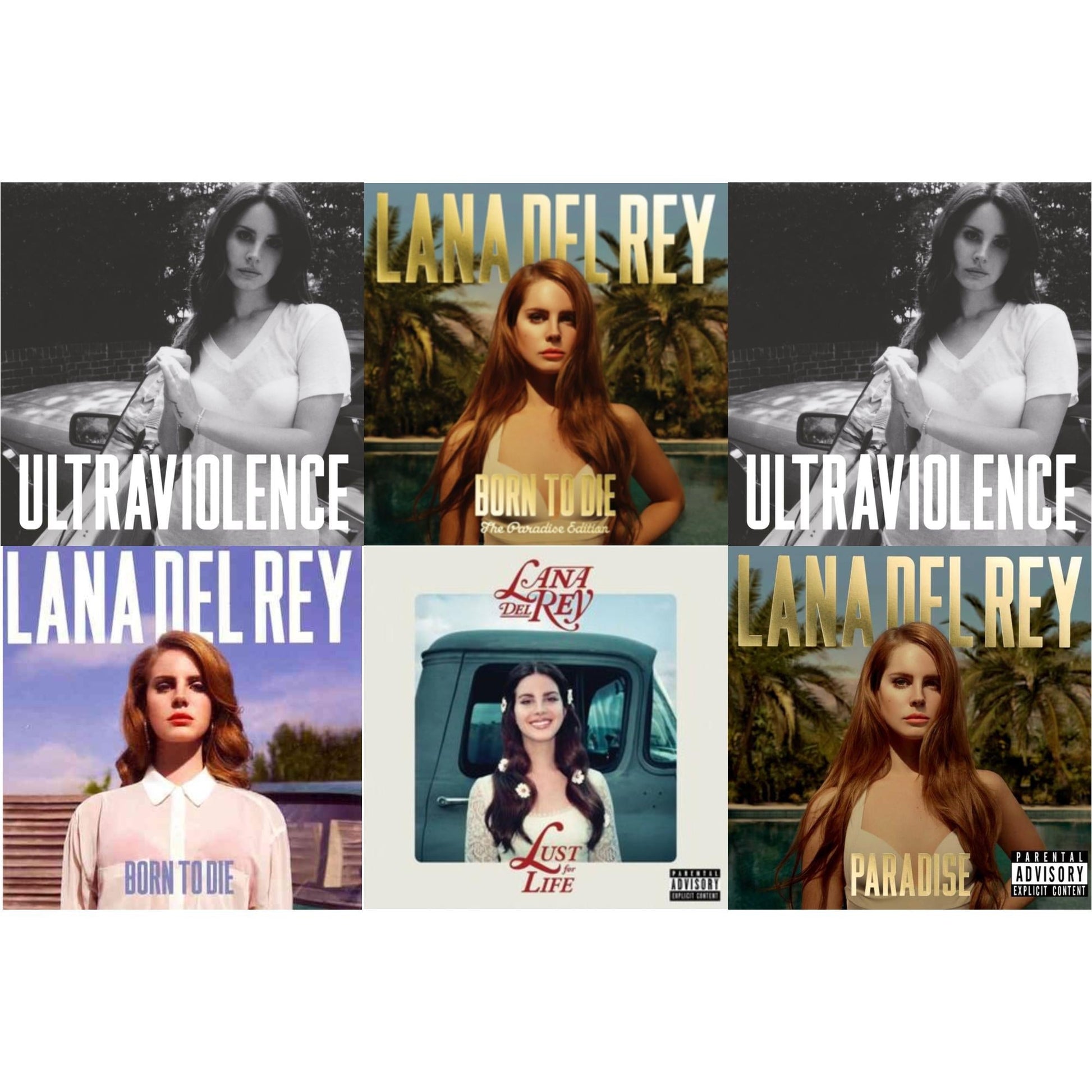 Lana Del Rey - Born To Die & Born To Die (Paradise Edition) & Paradise & Ultraviolence & Ultraviolence & Lust For Life - CD Bundle