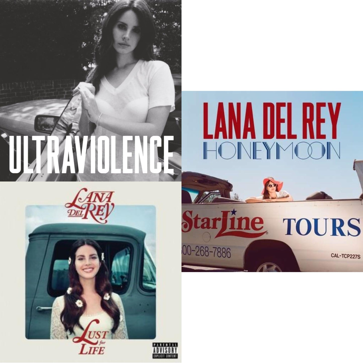 Lana Del Rey - Ultraviolence & Honeymoon & Lust For Life - CD Bundle