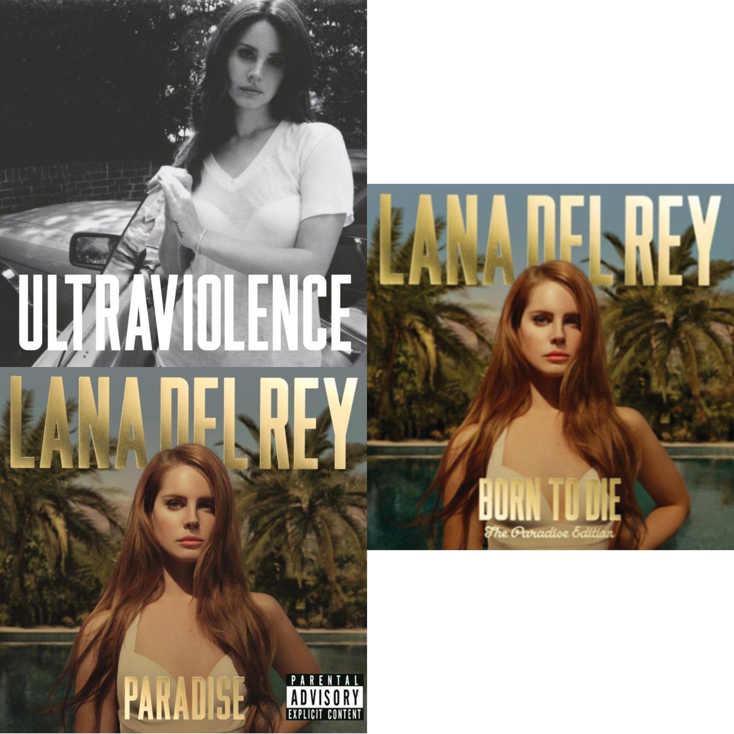 Lana Del Rey - Born To Die (Paradise Edition) (Only The Bonus Material) & Paradise & Ultraviolence - LP Vinyl Bundle
