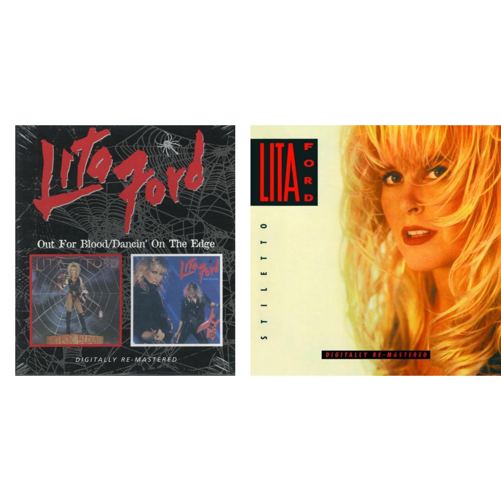 Lita Ford - Out For Blood / Dancin On The Edge (Remastered) & Stiletto (Remastered) - CD Bundle