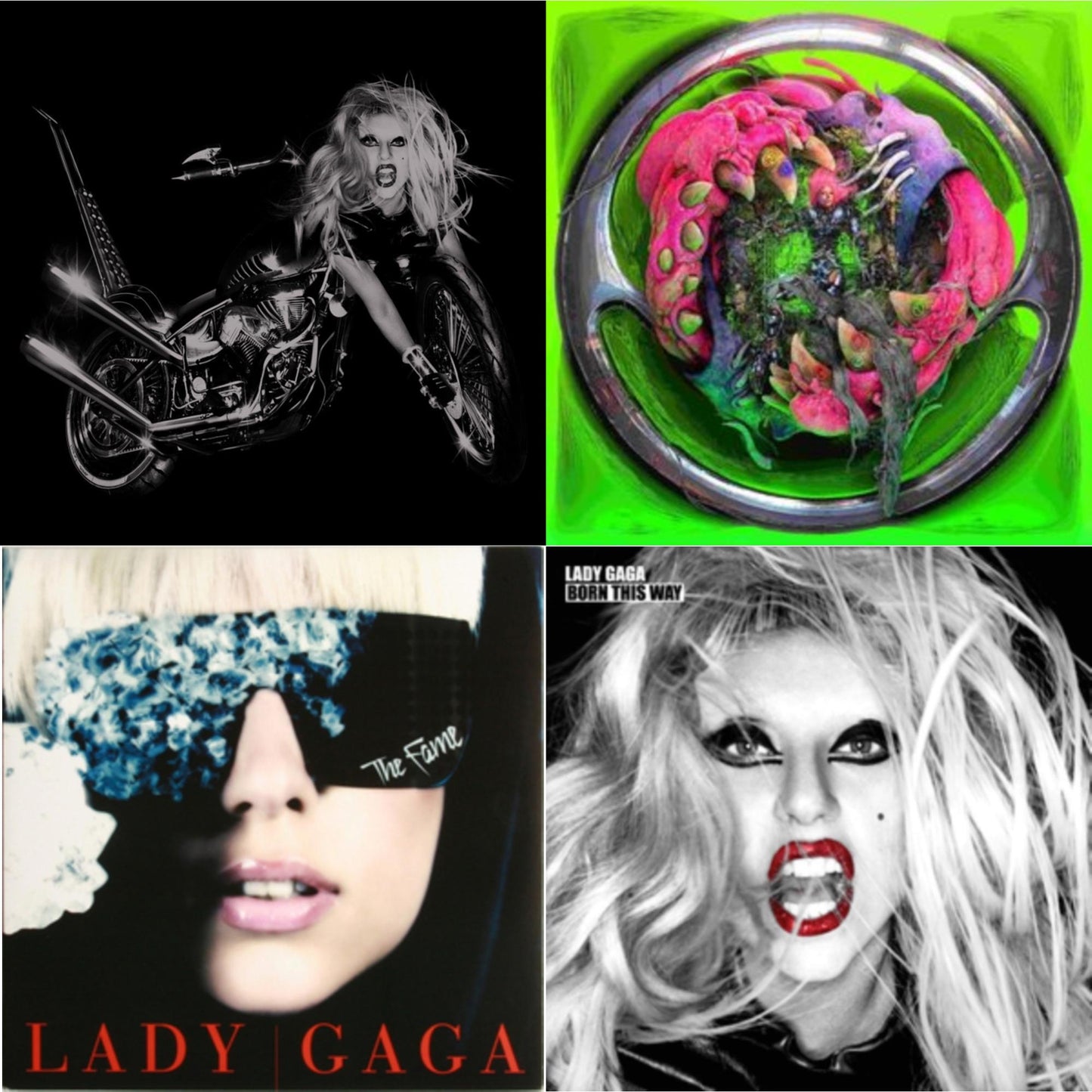 Lady Gaga - Born This Way - The Tenth Anniversary (3LP) & Dawn Of Chromatica (Clear LP Vinyl) & Fame & Born This Way