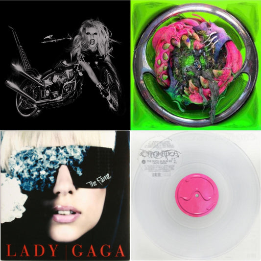Lady Gaga - Born This Way - The Tenth Anniversary (3LP) & Dawn Of Chromatica (Clear LP Vinyl) & Chromatica (Milky Clear LP Vinyl) & Fame