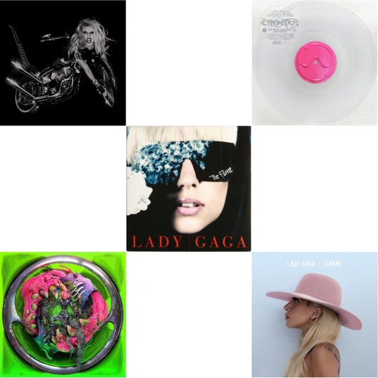 Lady Gaga - Born This Way - The Tenth Anniversary (3LP) & Dawn Of Chromatica (Clear LP Vinyl) & Chromatica (Milky Clear LP Vinyl) & Fame & Joanne