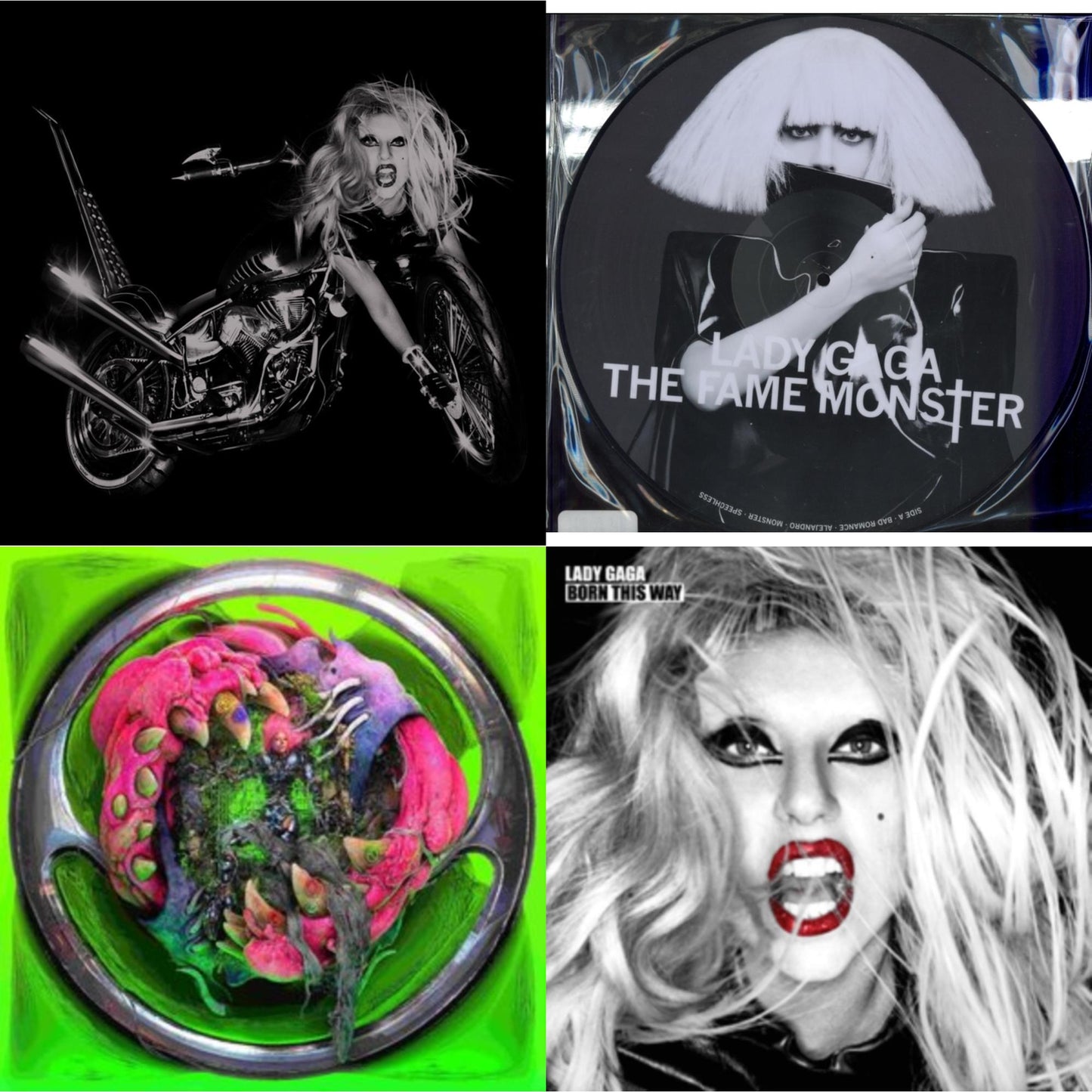 Lady Gaga - Born This Way - The Tenth Anniversary (3LP) & Fame Monster & Dawn Of Chromatica (Clear LP Vinyl) & Born This Way