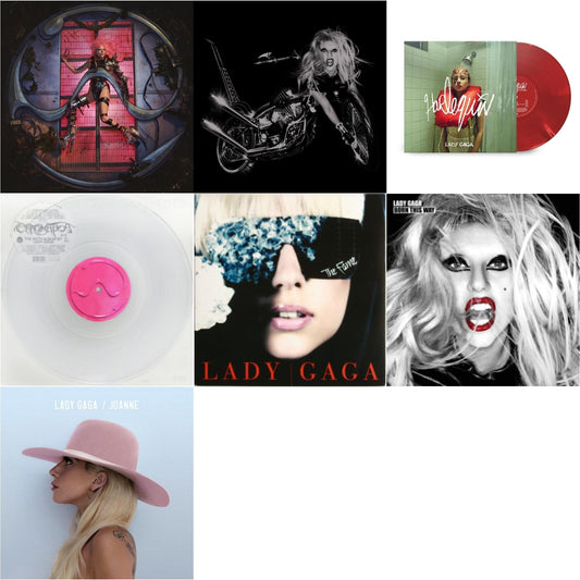 Lady Gaga - Chromatica (180G) & Born This Way - The Tenth Anniversary (3LP) & Harlequin (Red LP Vinyl) & Chromatica (Milky Clear LP Vinyl) & Fame & Born This Way & Joanne