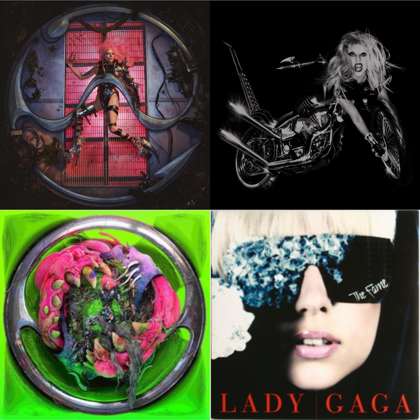 Lady Gaga - Chromatica (180G) & Born This Way - The Tenth Anniversary (3LP) & Dawn Of Chromatica (Clear LP Vinyl) & Fame