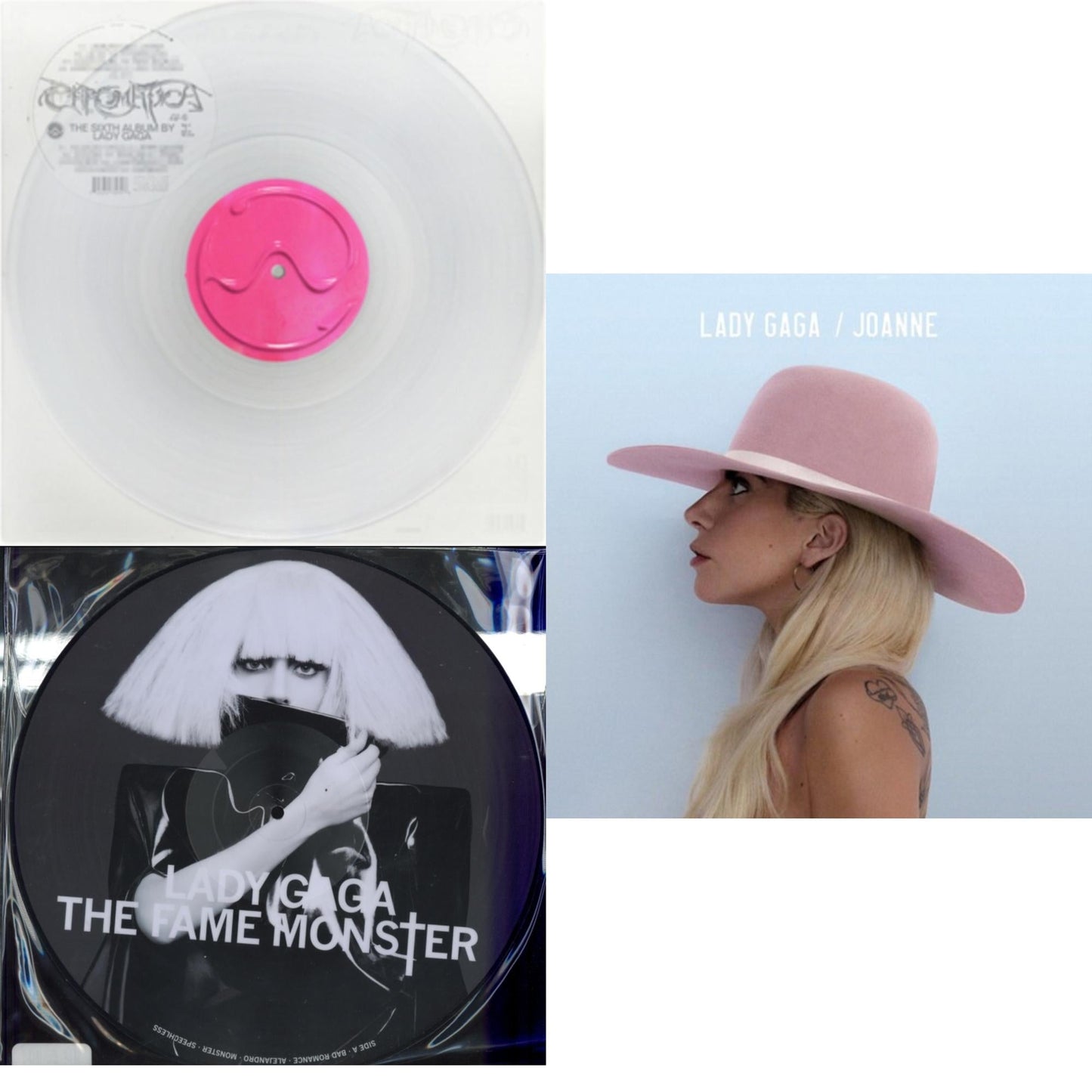 Lady Gaga - Chromatica (Milky Clear LP Vinyl) & Fame Monster & Joanne