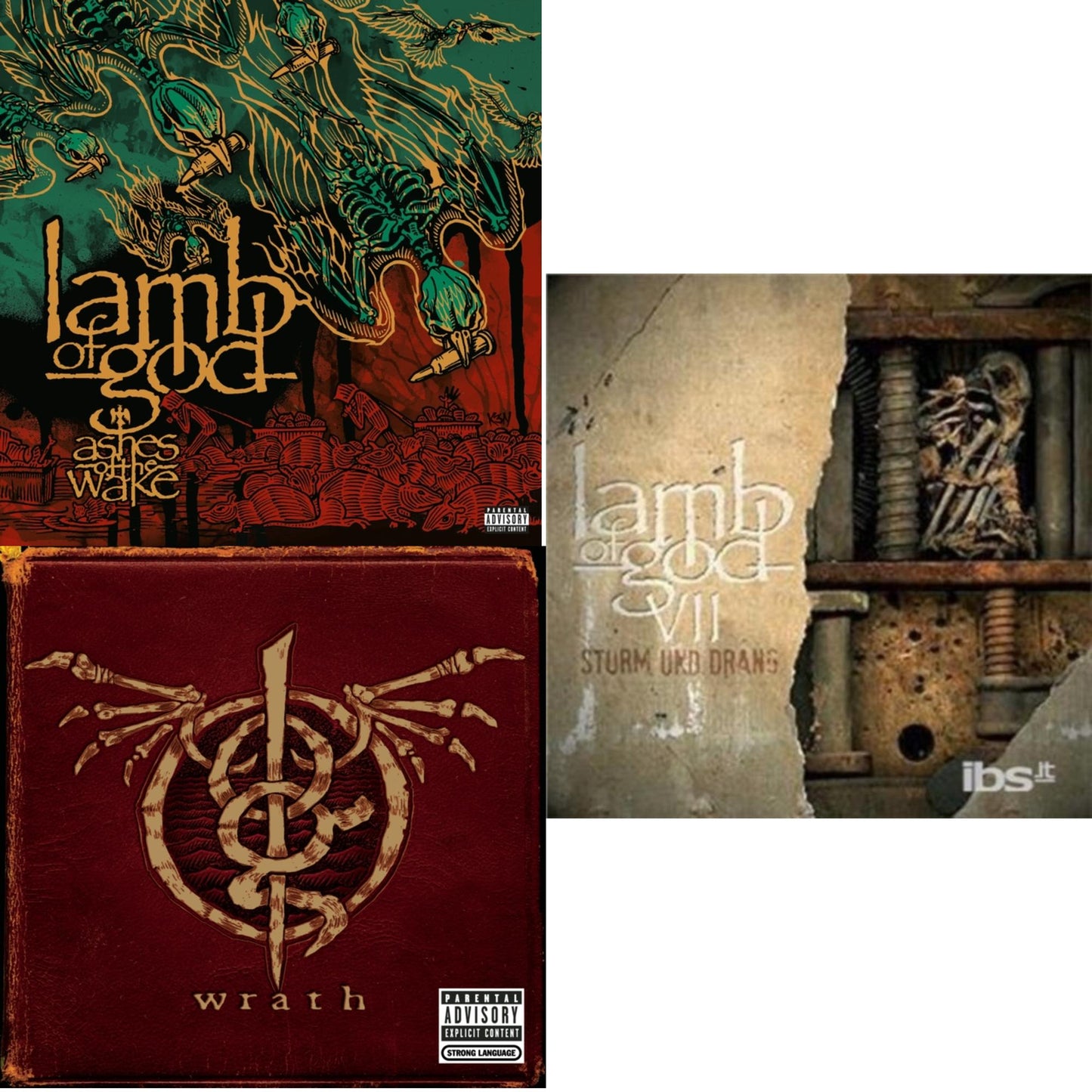 Lamb Of God - Ashes Of The Wake (20Th Anniversary) (2CD) & Wrath & Vii: Sturm Und Drang (Exp)