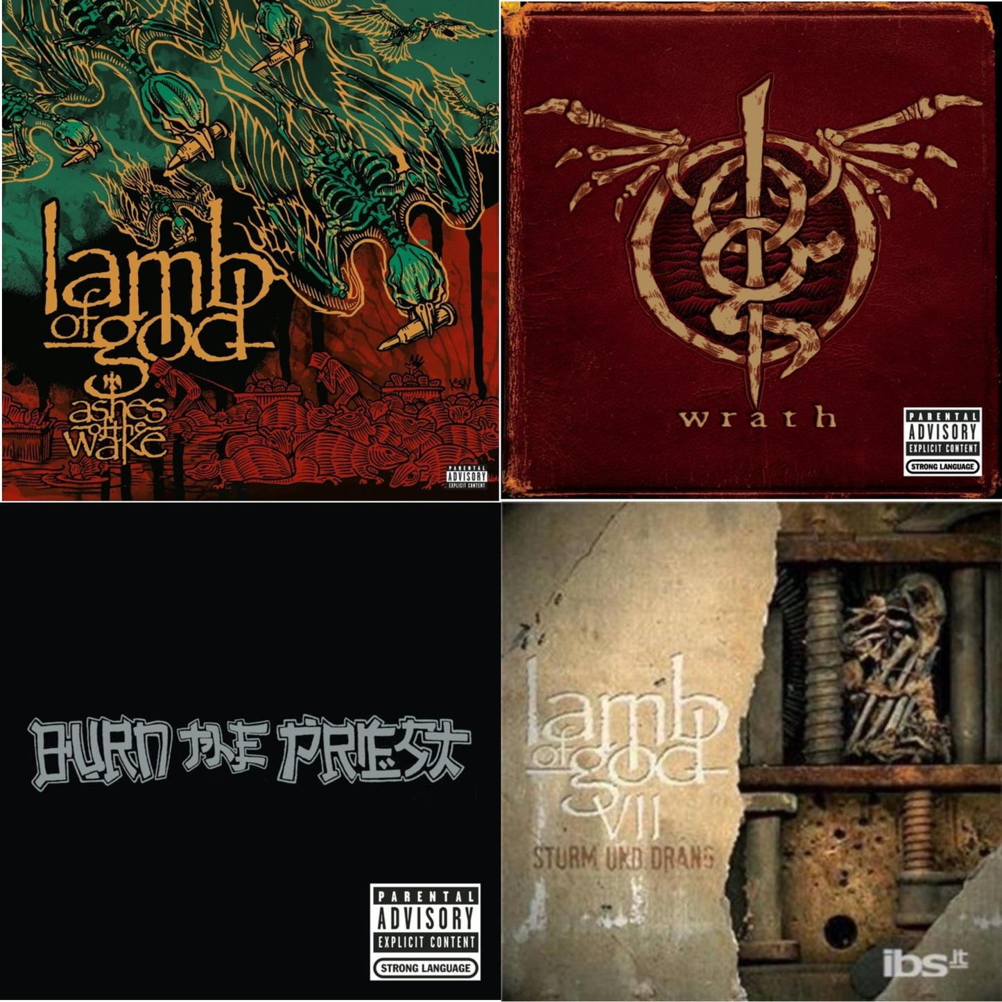 Lamb Of God - Ashes Of The Wake (20Th Anniversary) (2CD) & Wrath & Burn The Priest & Vii: Sturm Und Drang (Exp)
